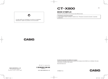 Manual | Casio CT-X800 Manuel utilisateur | Fixfr