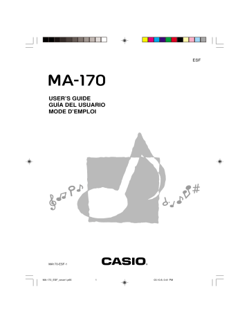 Manual | Casio MA-170 Manuel utilisateur | Fixfr