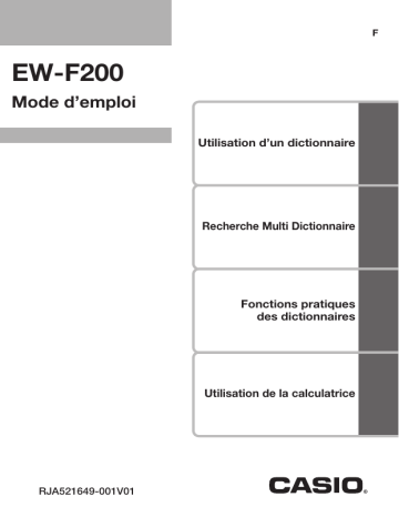 Manual | Casio EW-F200 Manuel utilisateur | Fixfr