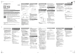 Casio PX-770 Manuel utilisateur