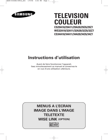 CS-29A10HE | CS-34A10HE | CS-29A20HU | CS-34A20HU | Samsung CS-34A11HP Manuel utilisateur | Fixfr