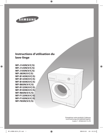 WF-J125NC | Samsung WF-F85NC Manuel utilisateur | Fixfr