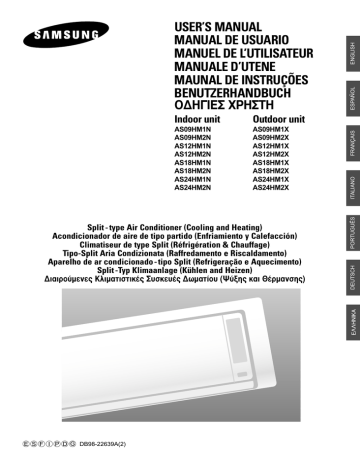 AS24HM1/XSG | Samsung AS09HM2X1/ABS Manuel utilisateur | Fixfr