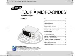 Samsung MW71C Manuel utilisateur