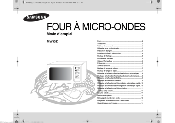 Samsung MW83Z-E Manuel utilisateur | Fixfr