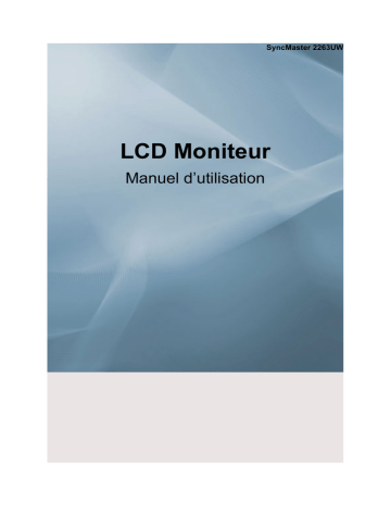 2463UW | Samsung 2263UW Manuel utilisateur | Fixfr