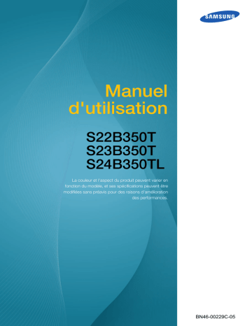 S24B350TL | S23B350T | S22B350T | Samsung S22B350N Manuel utilisateur | Fixfr