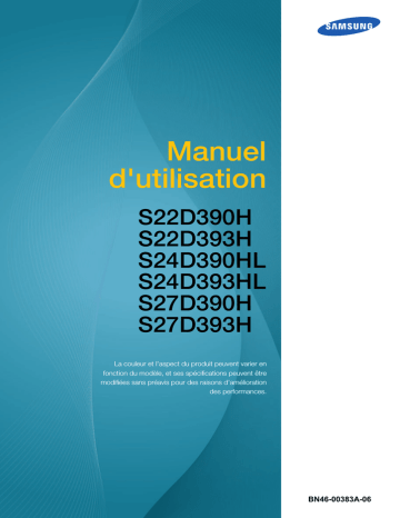 Samsung S22D390H Manuel utilisateur | Fixfr