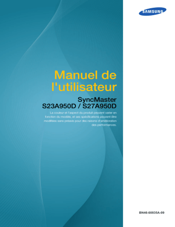 S27A950D | Samsung S23A950D Manuel utilisateur | Fixfr