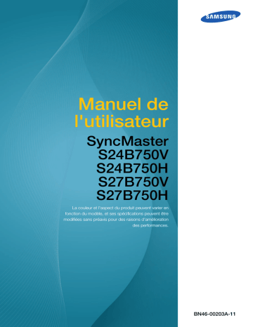 S27B750H | S27B750V | S24B750V | Samsung S24B750H Manuel utilisateur | Fixfr