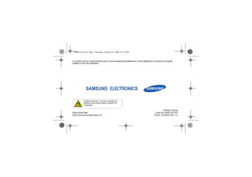 GT-S8300V | Samsung GT-S8300 Manuel utilisateur | Fixfr