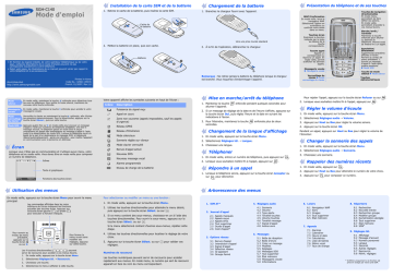 Samsung SGH-C140 Manuel utilisateur | Fixfr