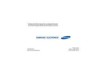 SGH-C210 | Samsung SGH-E750 Manuel utilisateur | Fixfr