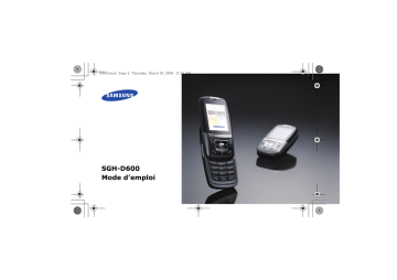 SGH-D600E | Samsung SGH-D600 Manuel utilisateur | Fixfr