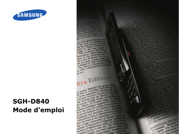 Samsung SGH-D840 Manuel utilisateur | Fixfr