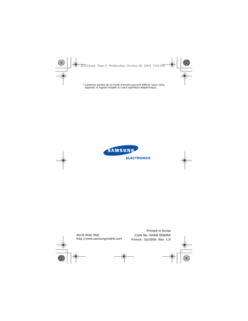 Samsung SGH-E310S Manuel utilisateur | Fixfr