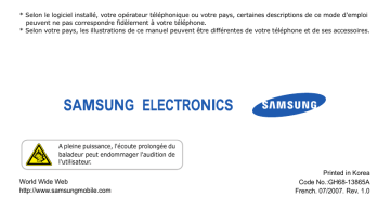 Samsung SGH-E210 Manuel utilisateur | Fixfr