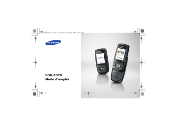 Samsung SGH-E370 Manuel utilisateur | Fixfr