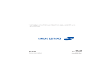 Samsung SGH-E530 Manuel utilisateur | Fixfr