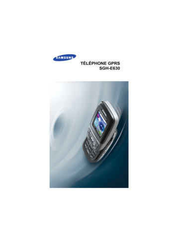 Samsung SGH-E630 Manuel utilisateur | Fixfr