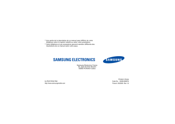 Samsung SGH-E730 Manuel utilisateur | Fixfr