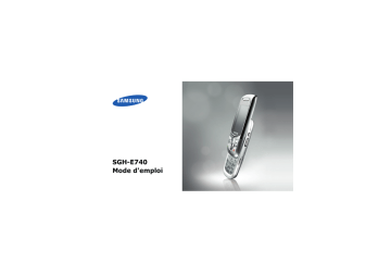 Samsung SGH-E740 Manuel utilisateur | Fixfr