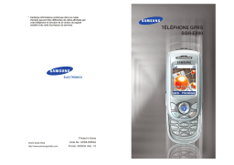 Samsung SGH-E800 Manuel utilisateur