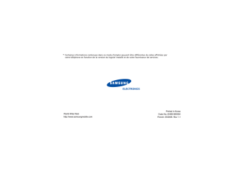 Samsung SGH-E720 Manuel utilisateur | Fixfr
