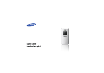 Samsung SGH-E870 Manuel utilisateur | Fixfr