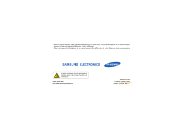 Samsung SGH-E950 Manuel utilisateur | Fixfr