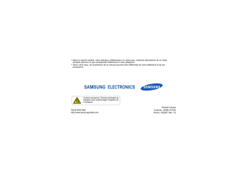 Samsung SGH-G800 Manuel utilisateur | Fixfr