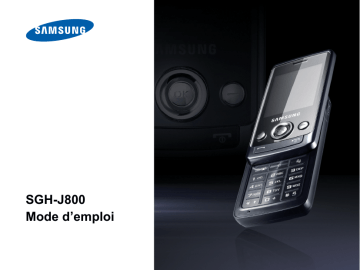 Samsung SGH-J800 Manuel utilisateur | Fixfr