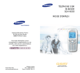 Samsung SGH-N500UA Manuel utilisateur