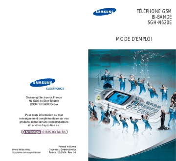 SGH-N620E | Samsung SGH-N620 Manuel utilisateur | Fixfr