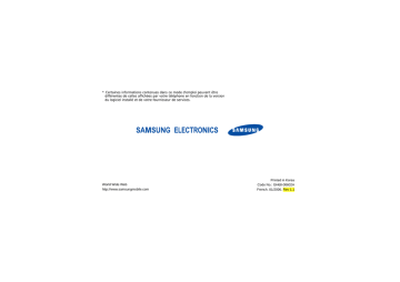 Samsung SGH-P300 Manuel utilisateur | Fixfr
