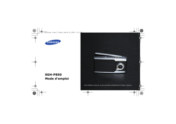 Samsung SGH-P850 Manuel utilisateur | Fixfr