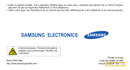 Samsung SGH-U600B Manuel utilisateur