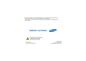 SGH-U700B | SGH-U700W | Samsung SGH-U700 Manuel utilisateur | Fixfr