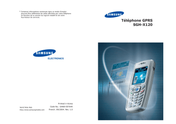 Samsung SGH-X120 Manuel utilisateur | Fixfr