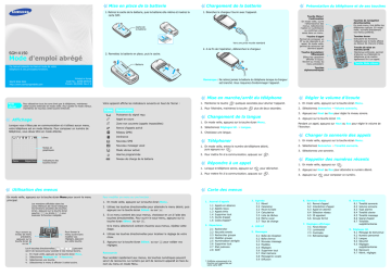 SGH-X150C | SGH-X150L | Samsung SGH-X150 Manuel utilisateur | Fixfr