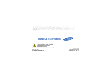 Samsung SGH-U100 Manuel utilisateur | Fixfr