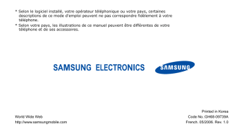 Samsung SGH-X650 Manuel utilisateur | Fixfr