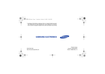 Samsung SGH-X640 Manuel utilisateur | Fixfr