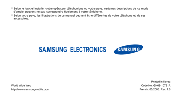 Samsung SGH-X680 Manuel utilisateur | Fixfr