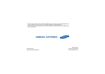 Samsung SGH-X820B Manuel utilisateur | Fixfr