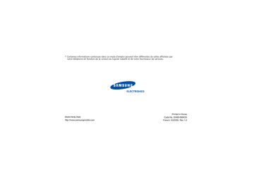 Samsung SGH-X480L Manuel utilisateur | Fixfr