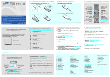 Samsung SGH-X210 Manuel utilisateur | Fixfr