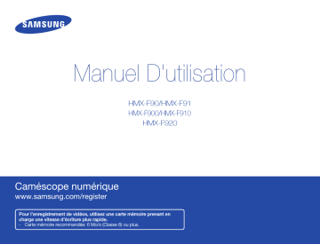 HMX-F90BP | HMX-F900BP | HMX-F90WP | Samsung HMX-F900WP Manuel utilisateur | Fixfr