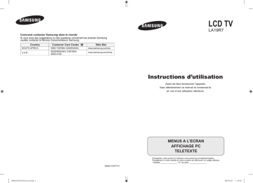 LA19R71W | Samsung LA19R71B Manuel utilisateur | Fixfr