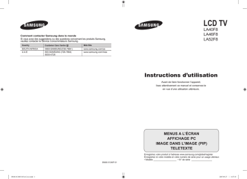 LA40F81B | LA52F81B | Samsung LA46F81B Manuel utilisateur | Fixfr